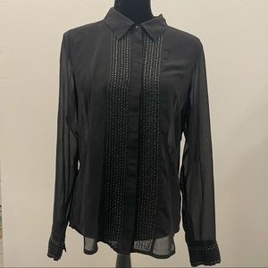 GUESS Black Long Sleeve Blouse